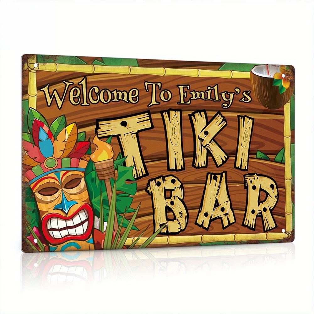 Custom  Decor Tiki Bar Sign, P - Home Bar Cafe 리뷰 및 가격