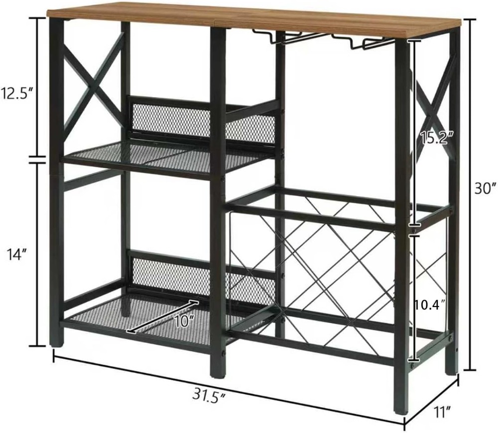 Rustic Freestanding Wine Rack  - Home Bar And Cabinet 리뷰 및 가격