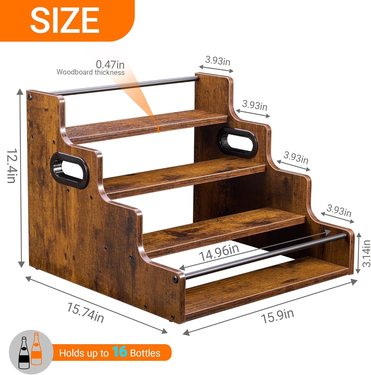 Liquor Bottle Display Shelf, C - Home Bargains 리뷰 및 가격