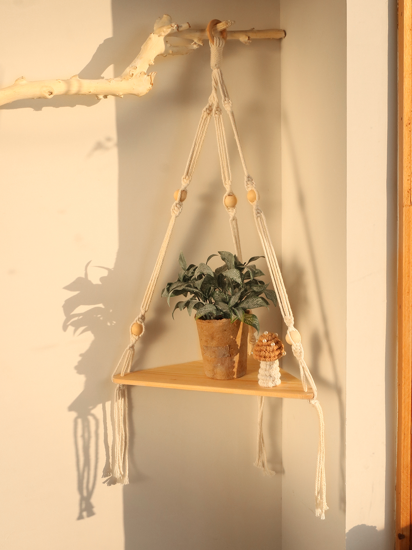 Wooden Corner Shelf Wall Decor - Home Bar Shelves 리뷰 및 가격