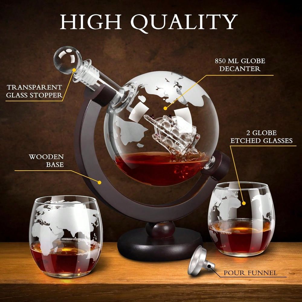 Decanter Sets For Men, Whiskey - Decanter Globe Set 리뷰 및 가격