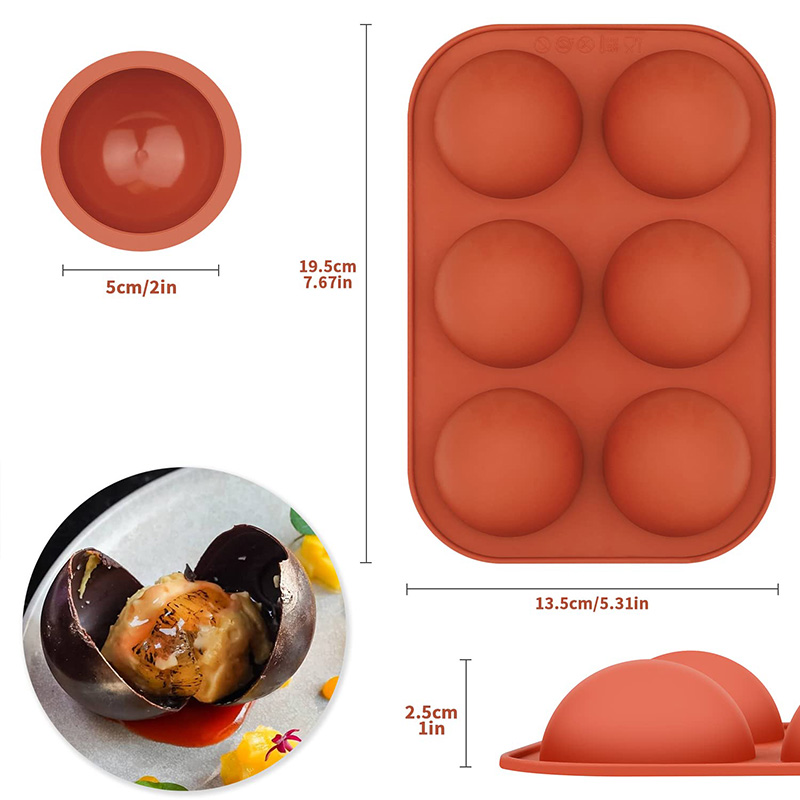 6 Cavities Semicircle Silicone - Ice Mold Sphere 리뷰 및 가격