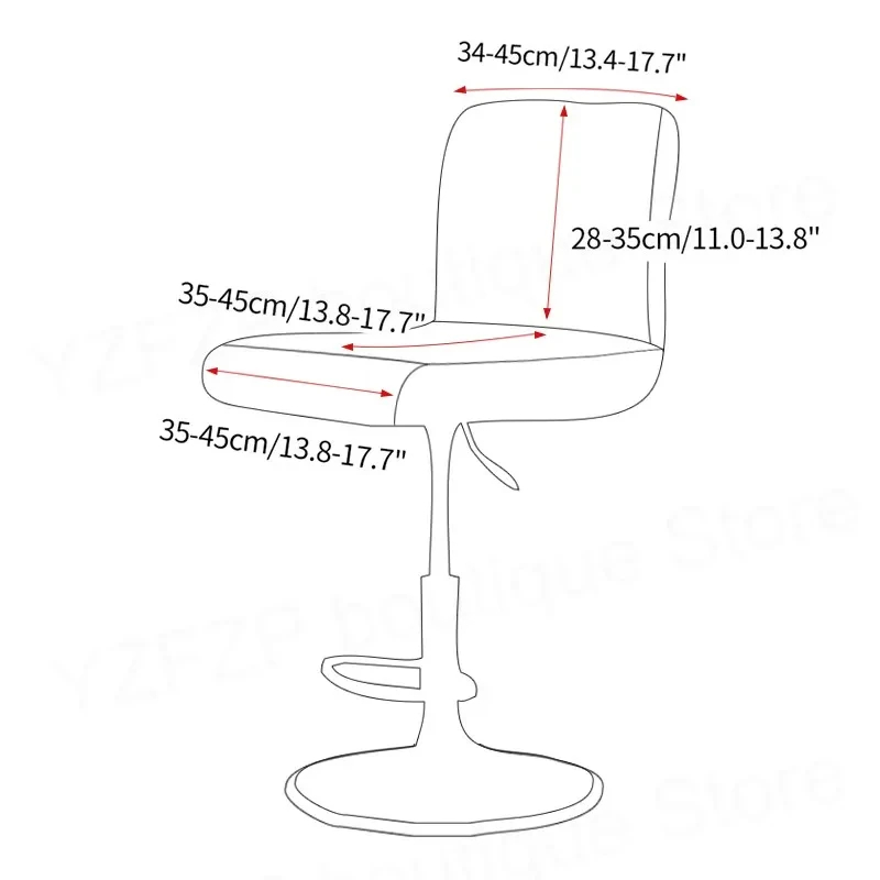 Velvet Solid color Chair Cover - Home Bar Seating 리뷰 및 가격