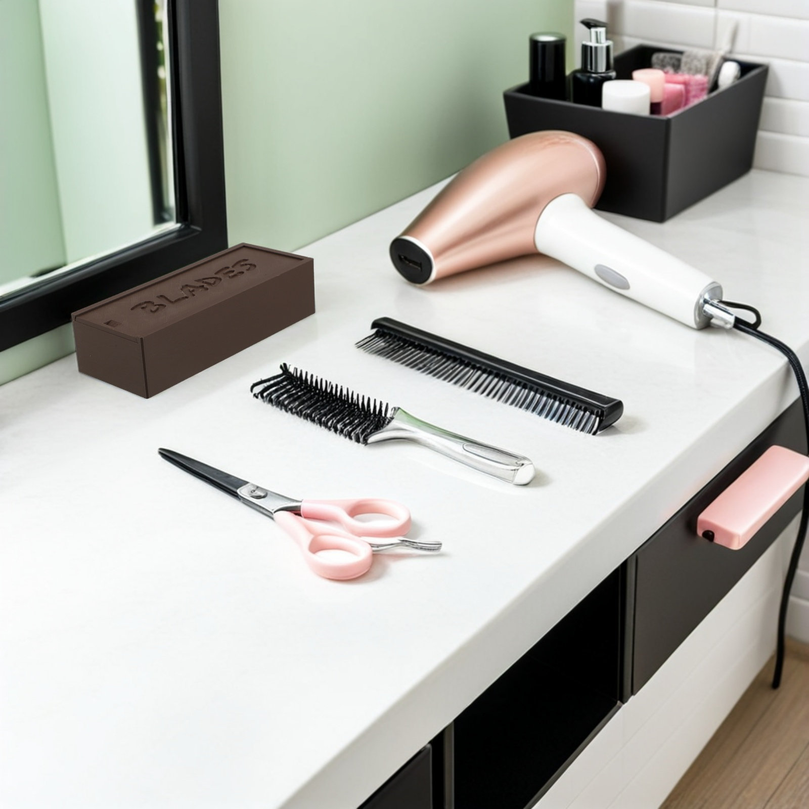 Brown Plastic Blade Storage Ca - Home Barber 리뷰 및 가격
