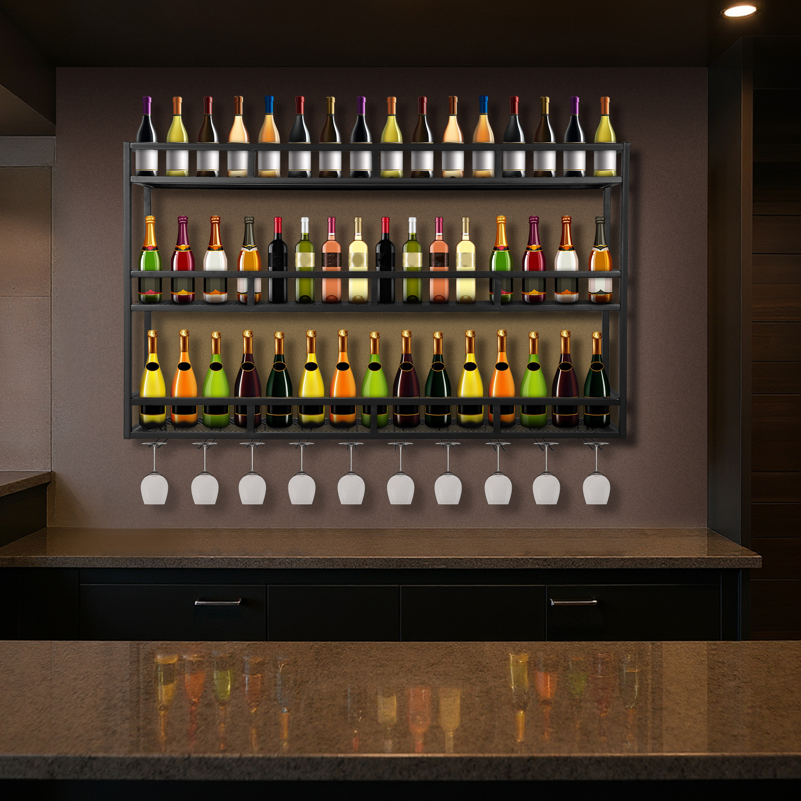 Bar Liquor Bottle Display Shel - Home Bar Shelves 리뷰 및 가격