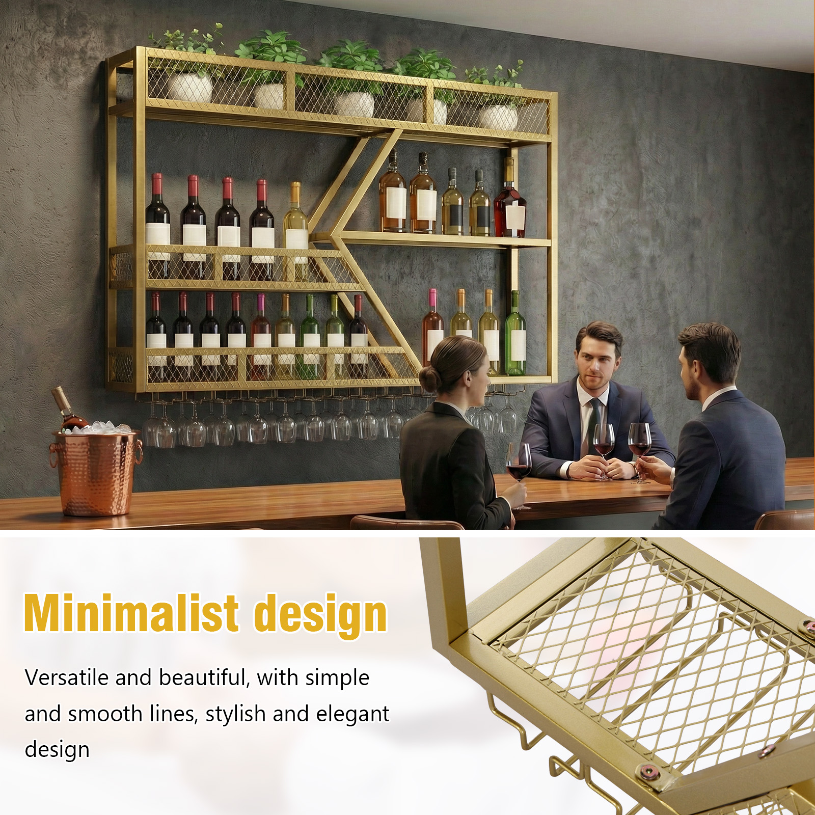 39in 3-Tiers Floating Bar Shel - Home Bar Shelves 리뷰 및 가격