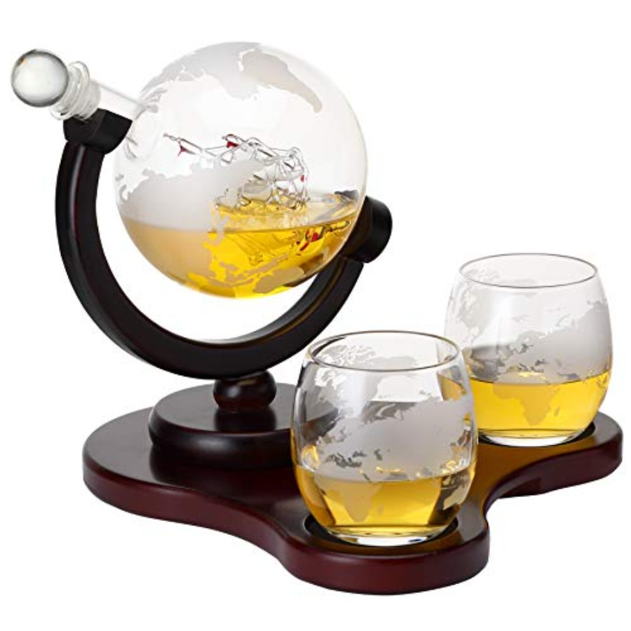 Whiskey Globe Decanter Set wit - Decanter Globe Set 리뷰 및 가격
