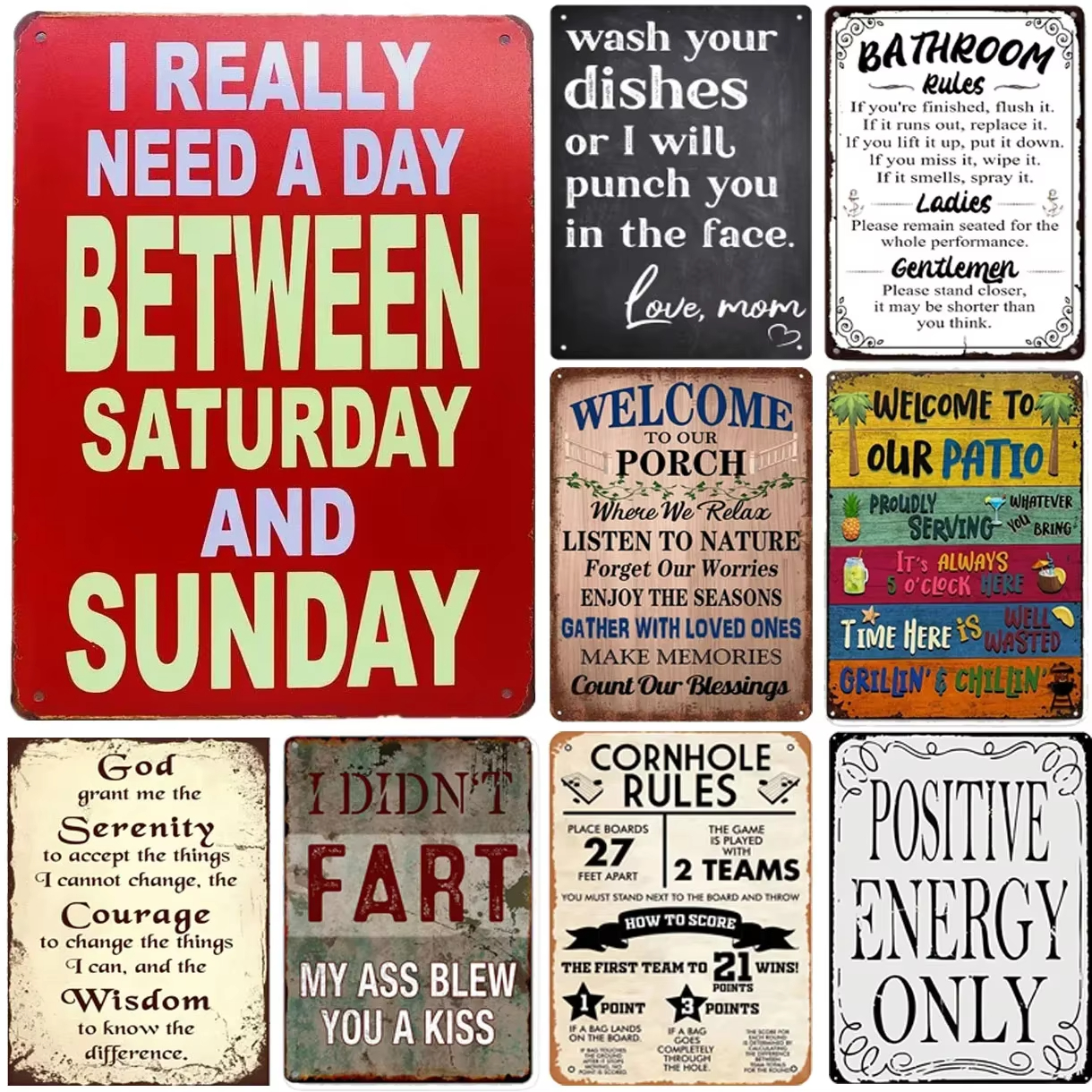 Quotes Plaque Metal Tin Signs  - Home Bar Cafe 리뷰 및 가격