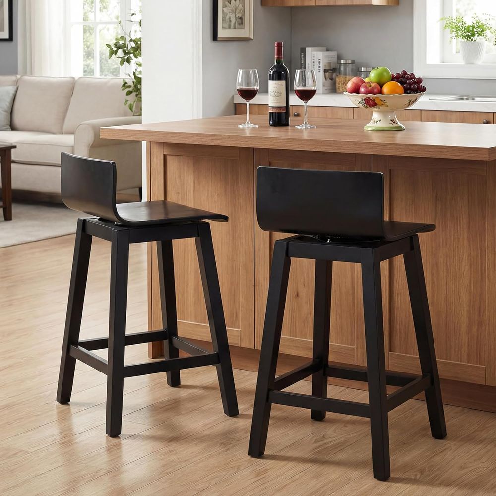 Swivel Solid Wood Bar Stools S - Home Bar Stools 리뷰 및 가격