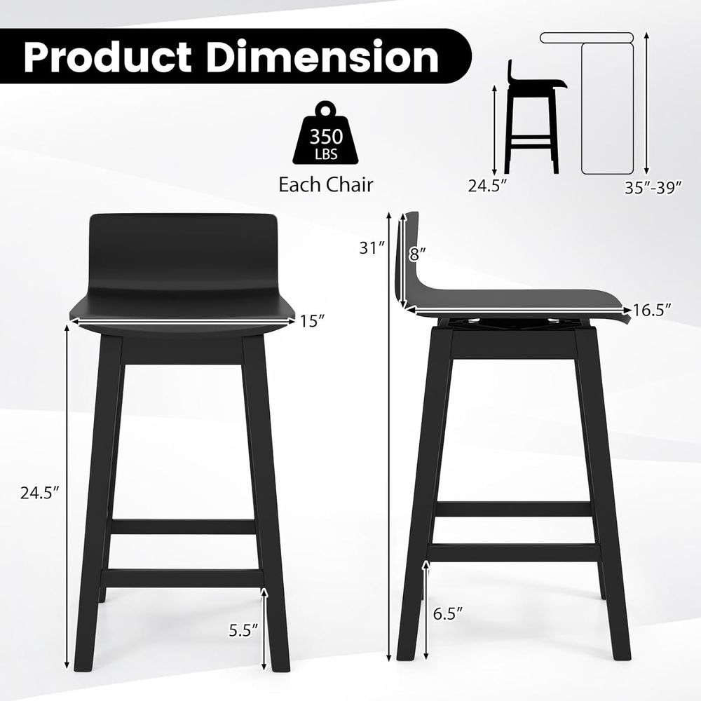 Swivel Solid Wood Bar Stools S - Home Bar Stools 리뷰 및 가격