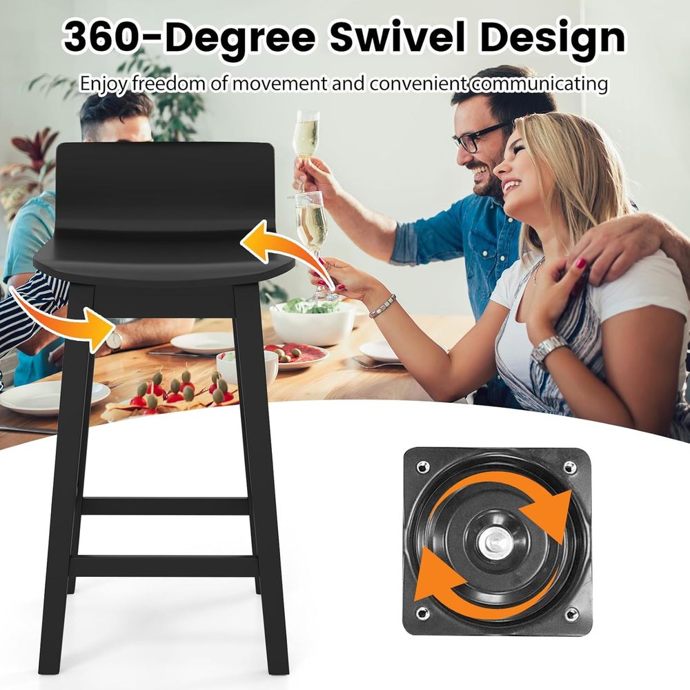 Swivel Solid Wood Bar Stools S - Home Bar Stools 리뷰 및 가격
